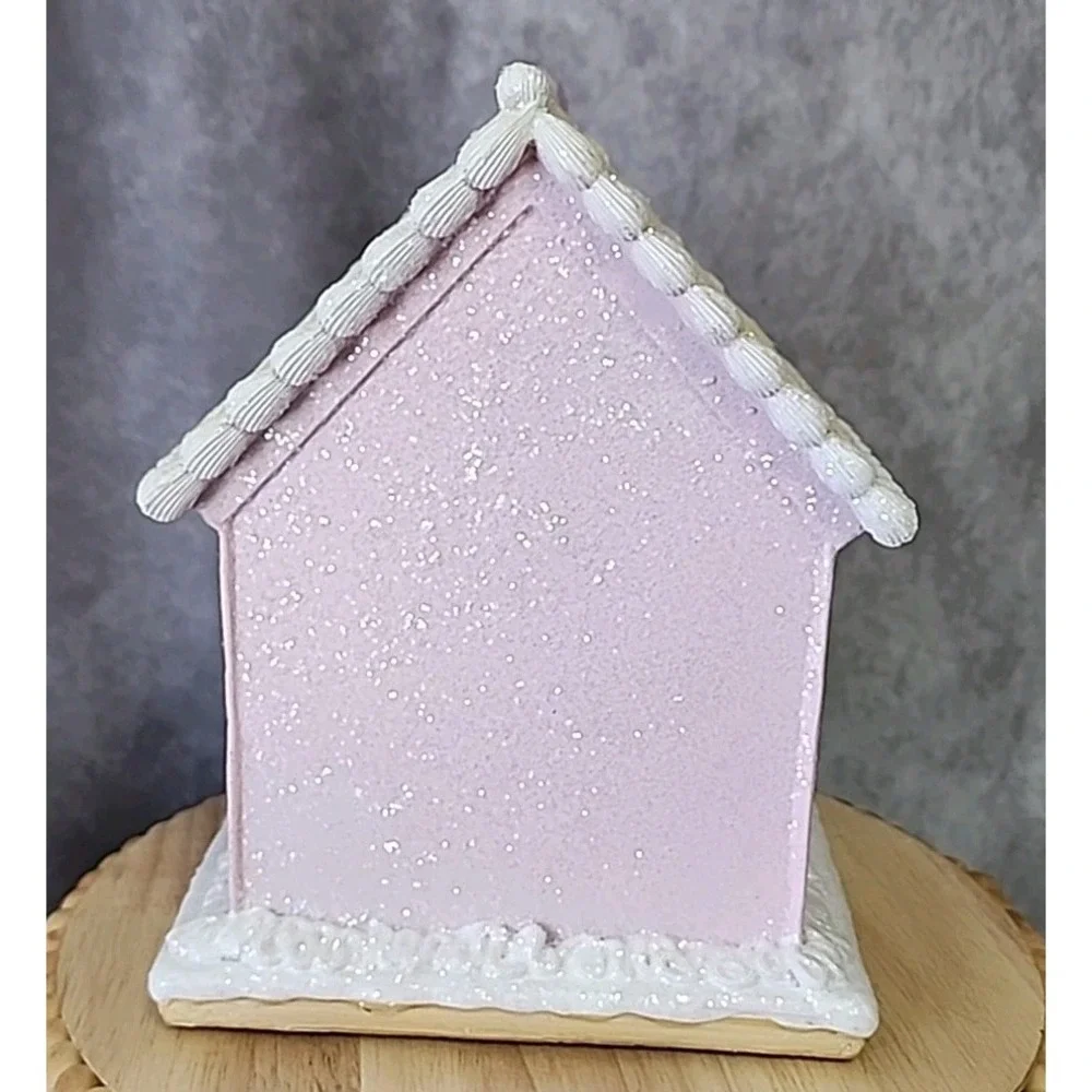 Easter Gingerbread‎ House LIGHT UP Tabletop Decor Eggs 8